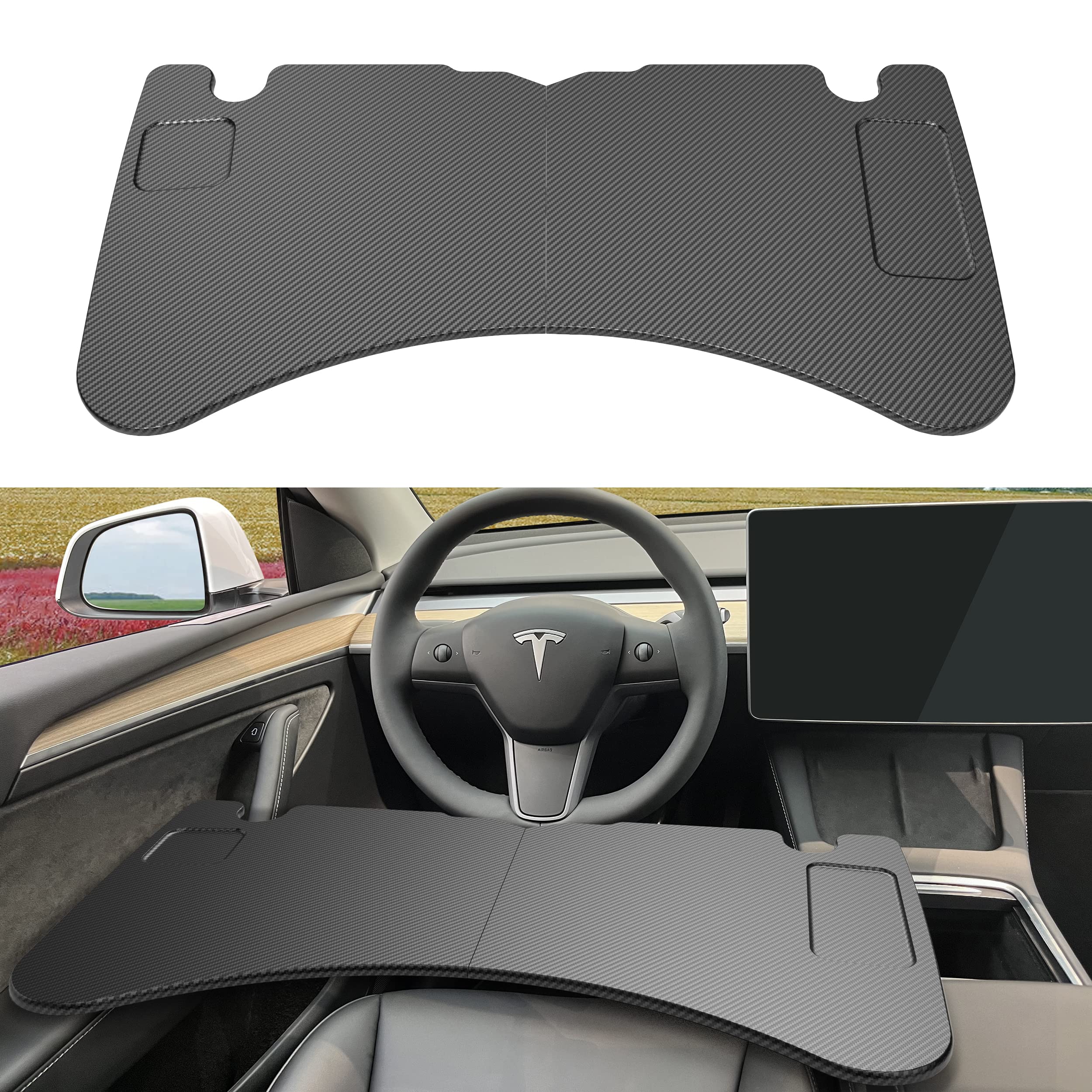 Tavolo Pieghevole Multifunzione Per Tesla Model 3 E Model Y – Vassoio Posteriore Con Supporto Per Laptop
