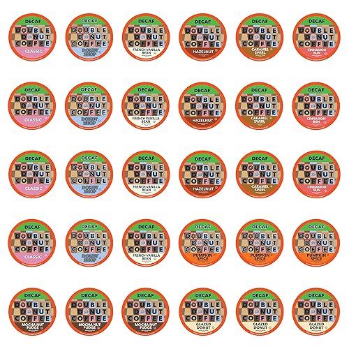 Miniatura 1 de Double Donut Coffee Café saborizado descafeinado paquete variado, 30 unidades