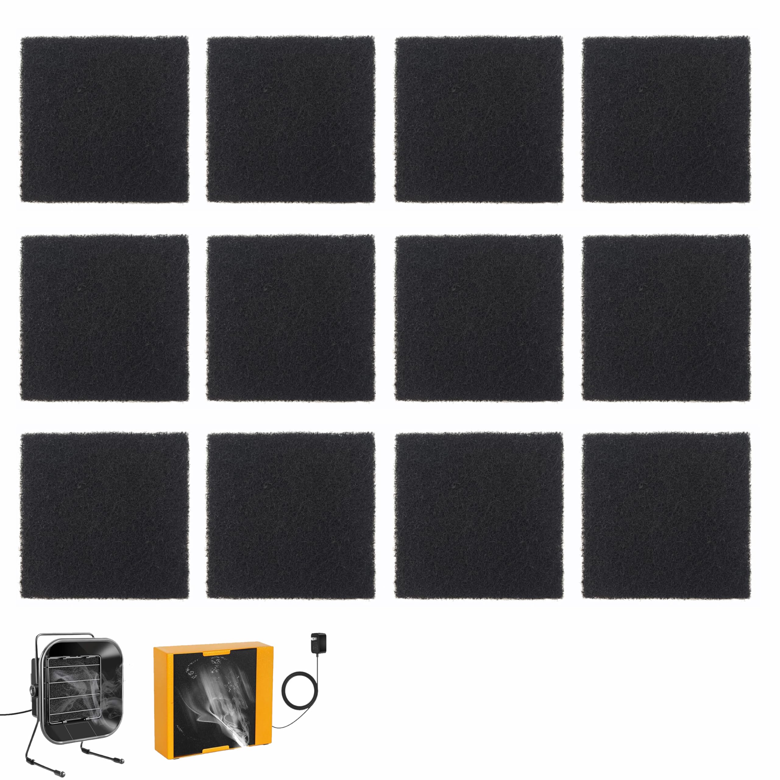 Xcivi 12 Pack Activated Carbon Filter for KOTTO Solder Smoke Absorber, Smoke Absorber Portable Filter, Soldering DIY Fan Extraction Equipment for Brazing Welding Soldering, Fume Prevention Remover
