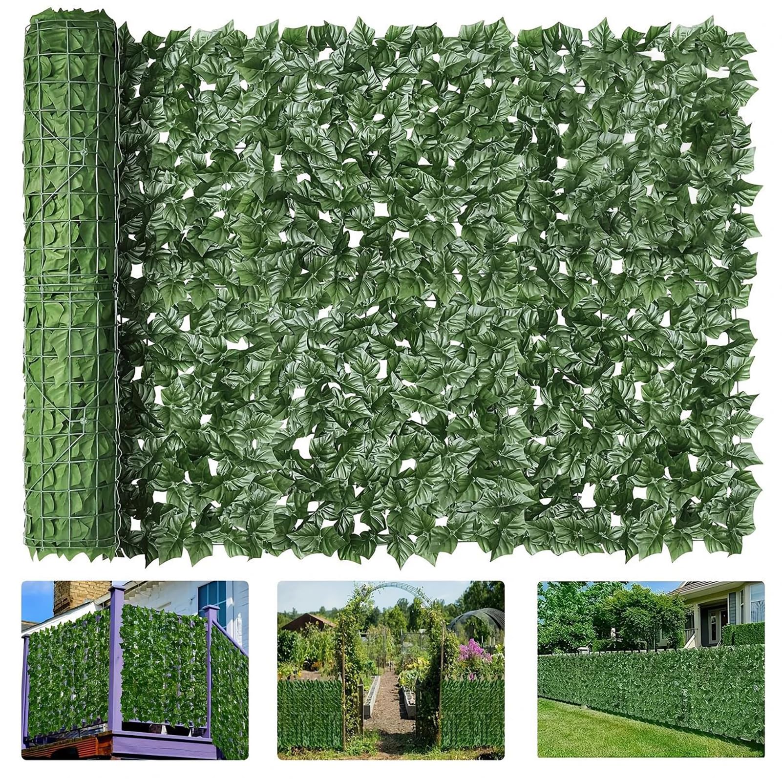Clôture de confidentialité artificielle pour balcon et patio - Mur de feuille décorative extérieure