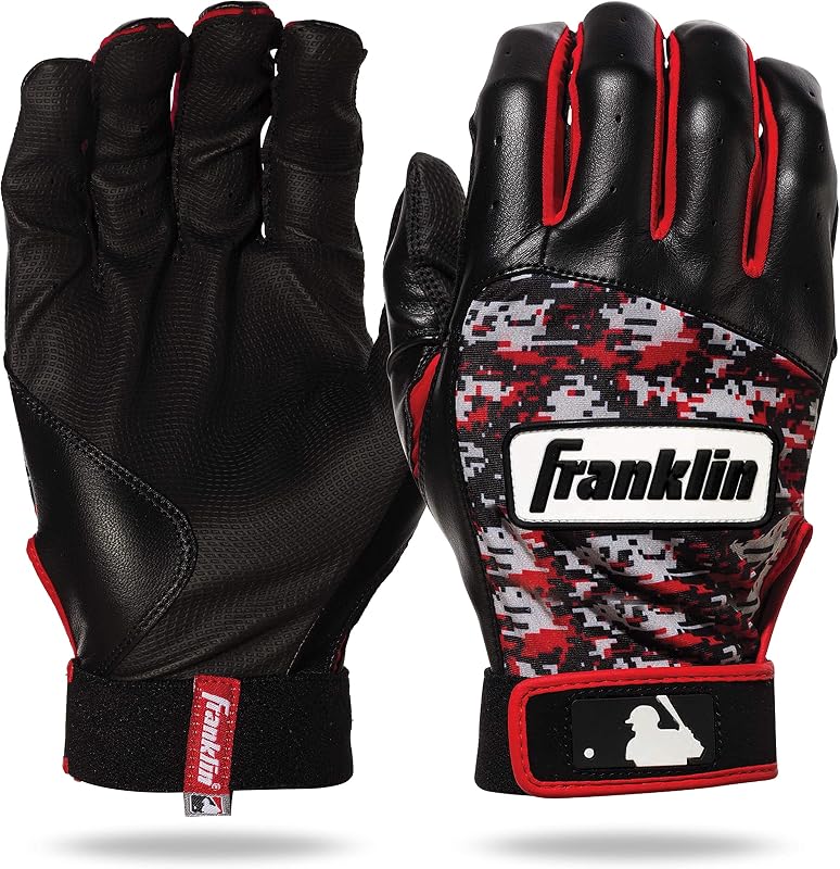 Franklin Sports MLB Guantes de bateo - Guantes Digitek Camo - Cuero Premium - Múltiples colores - Tallas para adultos