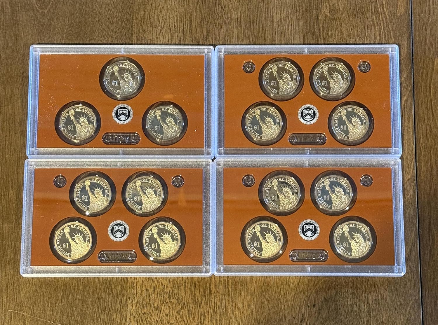 Presidential Dollar Proof Sets 2013-2016, 15 Proofs Collection, No Box/COA