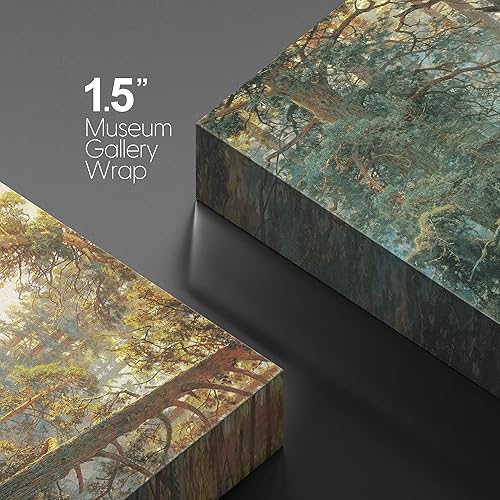 Miniatura 4 de wall26 - Arte de pared con impresión en lienzo, osos negros en el bosque primaveral, naturaleza, ilustraciones de área silvestre, arte moderno,