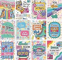 Vista 1 de Happily Ever Elementary Retro Remix 12-Piece Motivational Posters, 70s and 80s Groovy, Inspirational Wall Art With Positive Affirmations for