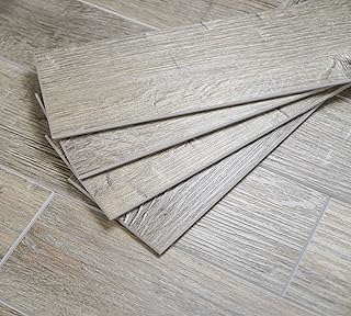 COLAMO Wood Look Tile Peel and Stick Backsplash,Thick Rigid Oak-Weathered Stick On Kitchen Backsplash,Adhesive Faux Shiplap Wood Panels for RV,Vanity,Accent Wall,Self Stick Wall Tile(24PCS)