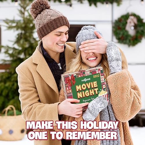 Miniatura 7 de Cestas de regalo de noche de película, regalos de palomitas de maíz, regalos de Navidad, juegos de regalo de Navidad, 5 granos de palomitas gourmet