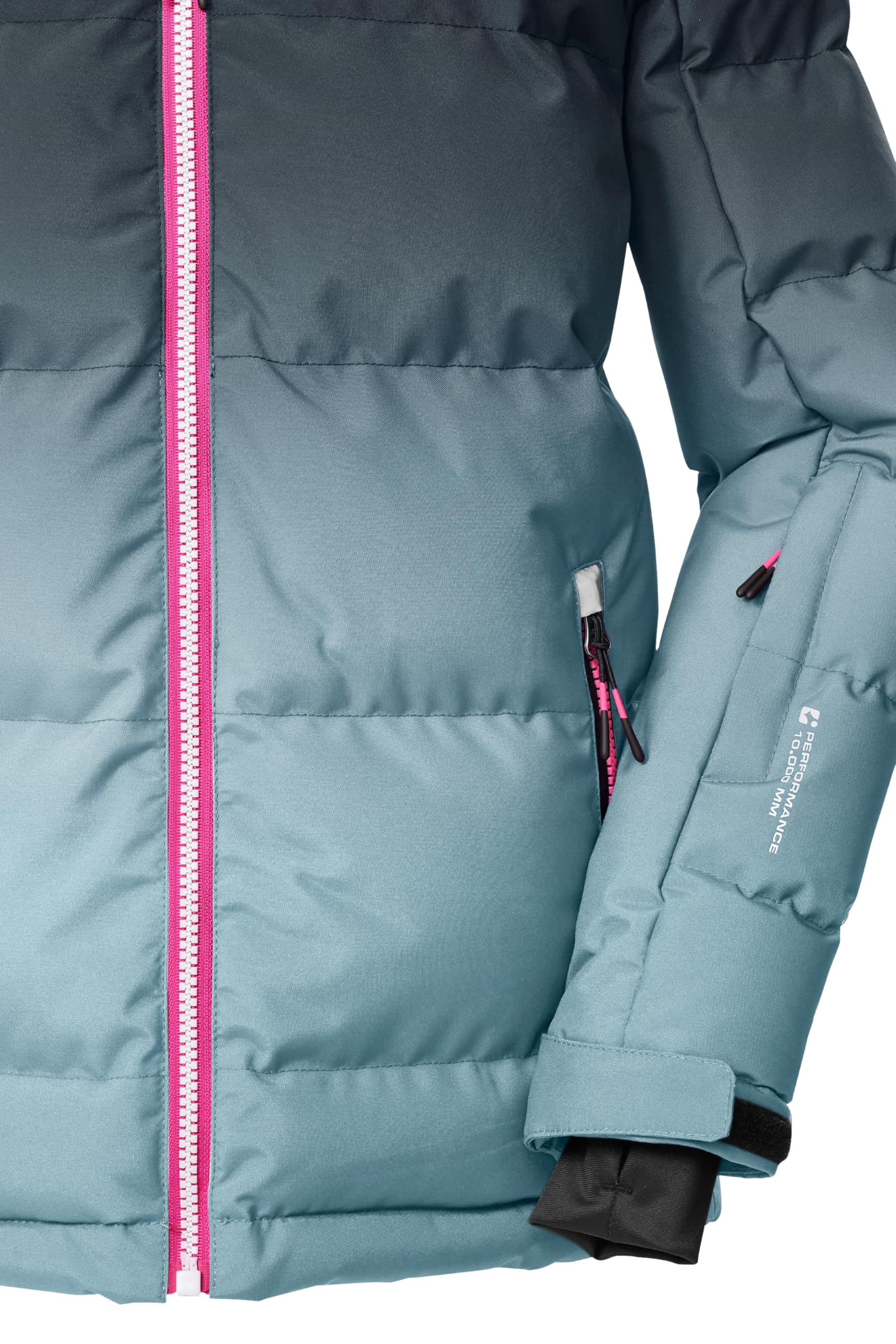 Killtec Kurtka narciarska/pikowana kurtka narciarska z kapturem i osłoną przeciwśnieżną Dziewczynki Ksw 330 Grls Ski Qltd Jckt