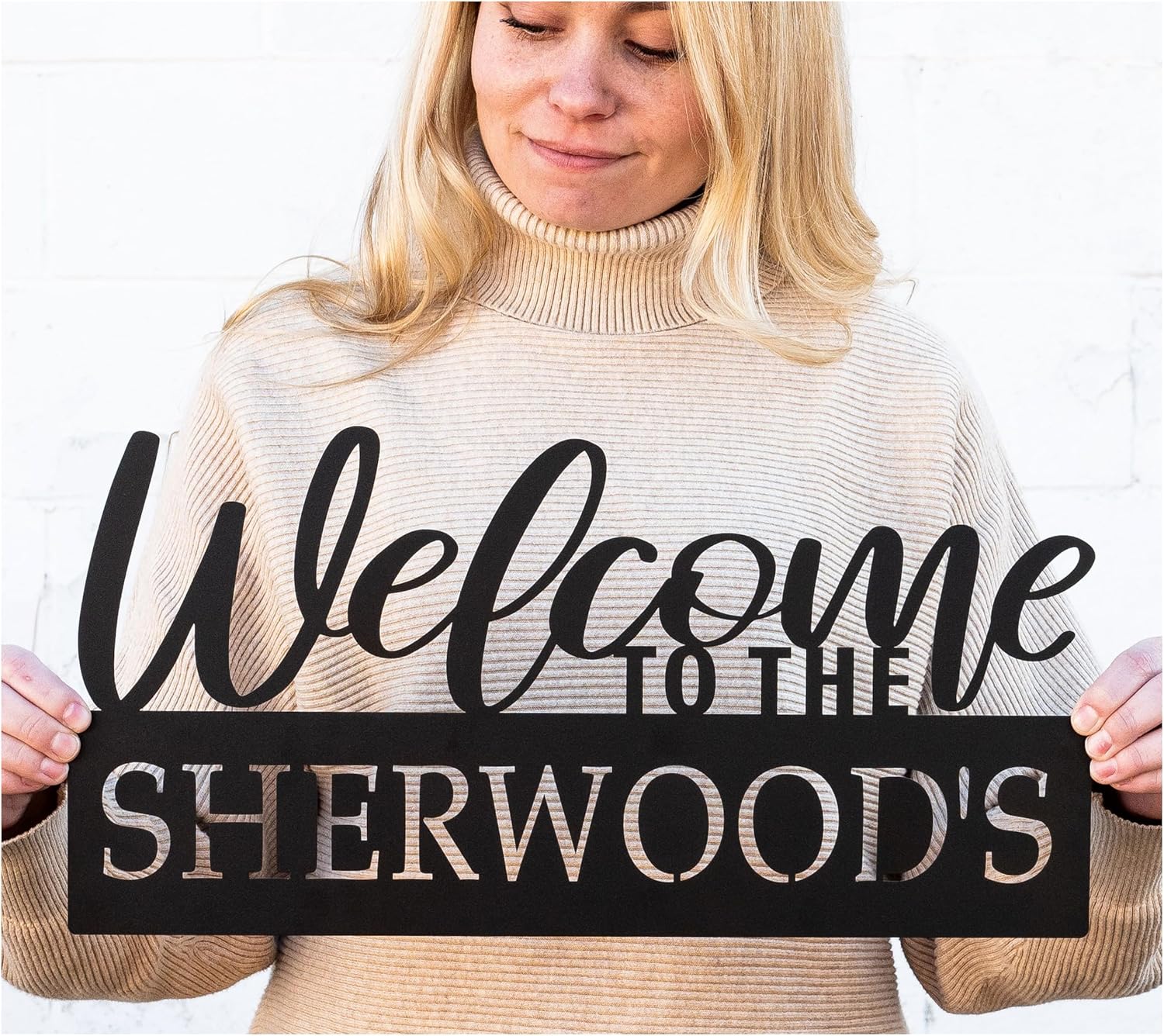 Personalized Welcome Name Sign Outdoor Last Name Sign Person