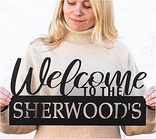 Personalized Welcome Name Sign Outdoor Last Name Sign Personalized Famil...