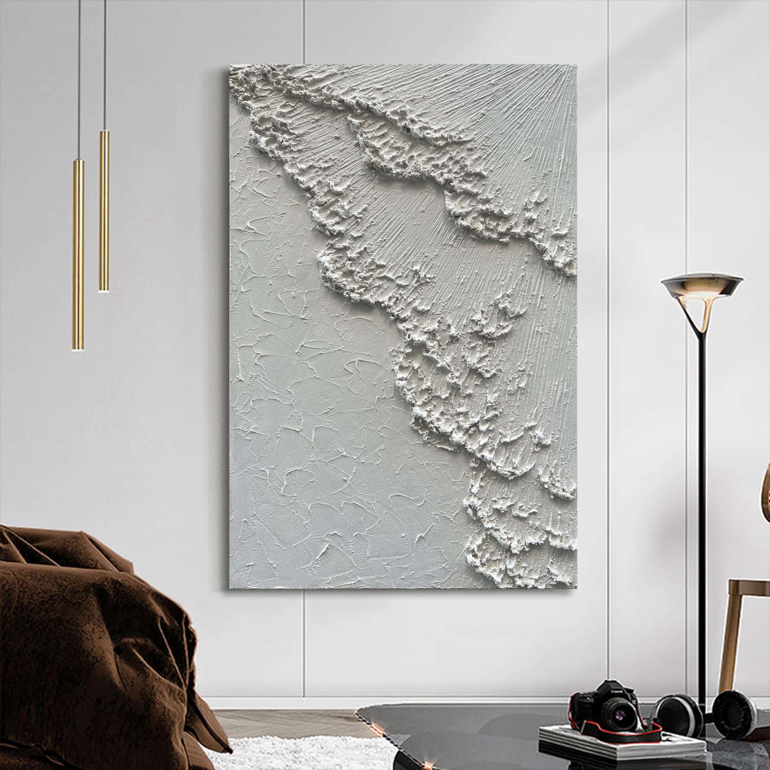 【You】-Texture Art／50×40cm N.キャンバスe Amazon.com: NANKAI Art 45x30 inches Large White Thick Texture