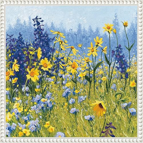 Amanti Art Shirley Novak - Lienzo enmarcado para pared, de 16 x 16 pulgadas, alegre en julio III por Shirley Novak, lienzo enmarcado para pared,