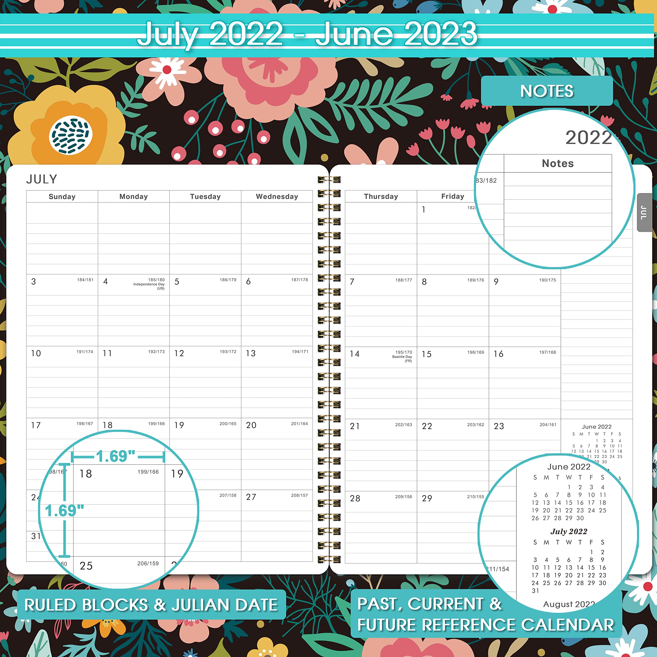 Planner 20222023 Academic Planner 20222023, Weekly & Monthly Planner with Twinwire Binding