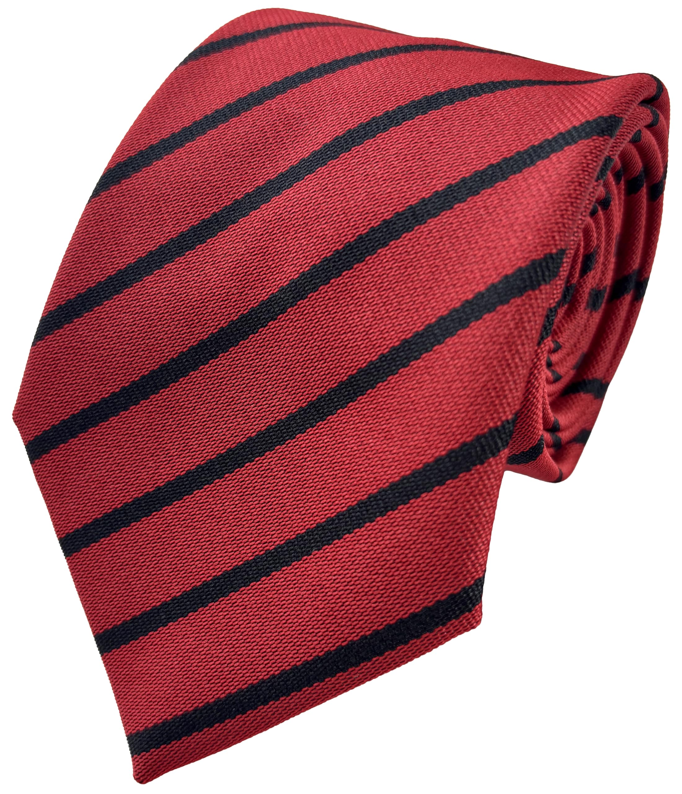 Great British Tie Club School Ties (21 Single Stripe Variations) Primary Junior Size (Red & Black)