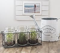 Vista 8 de DII Colección Chicken Wire Farmhouse Vintage, Caddy con jarrones, bronce rústico