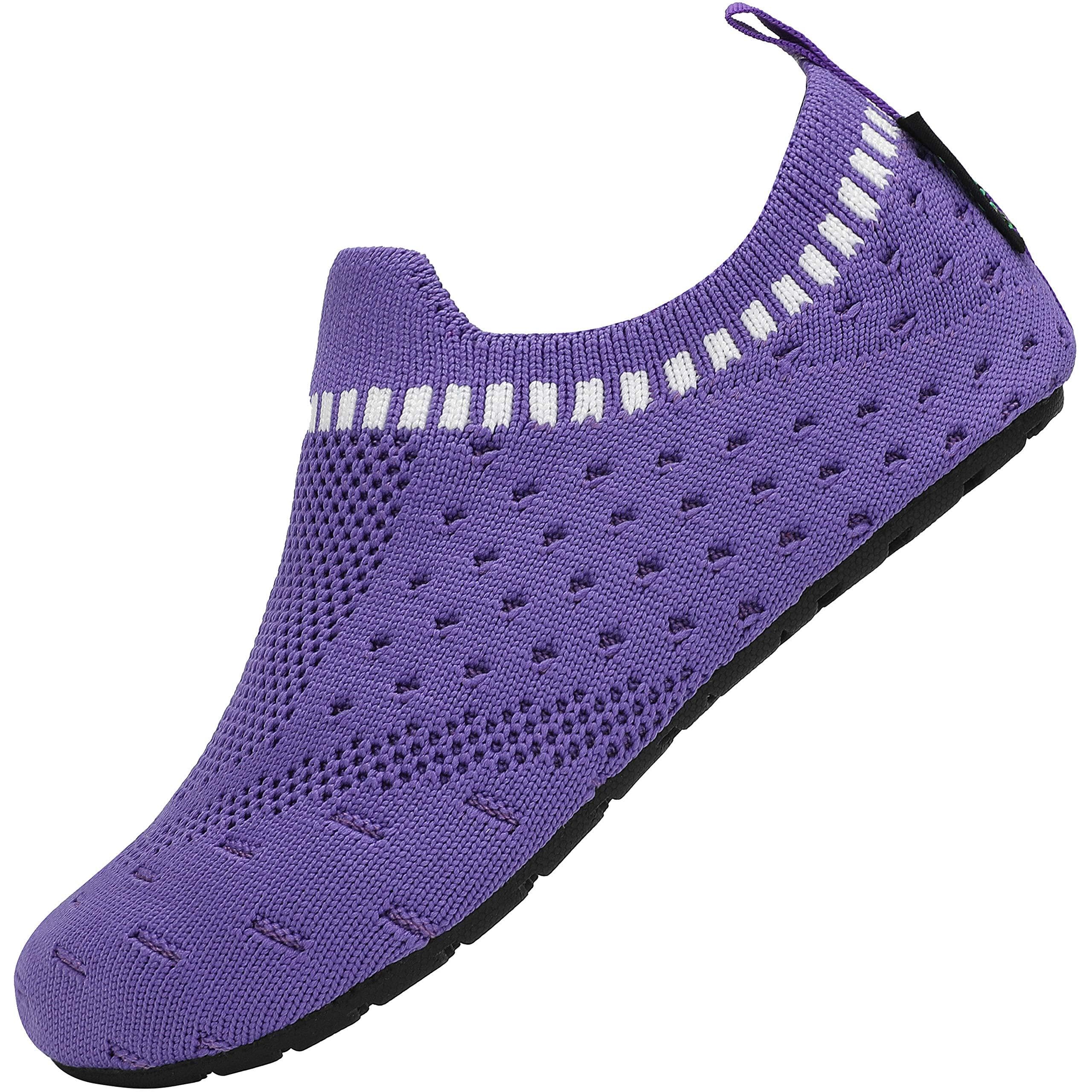 SAGUARO Hausschuhe Leicht rutschfest Pantoffeln Atmungsaktives Slippers für Jungen Mädchen Kleinkinder, Violett 34/35
