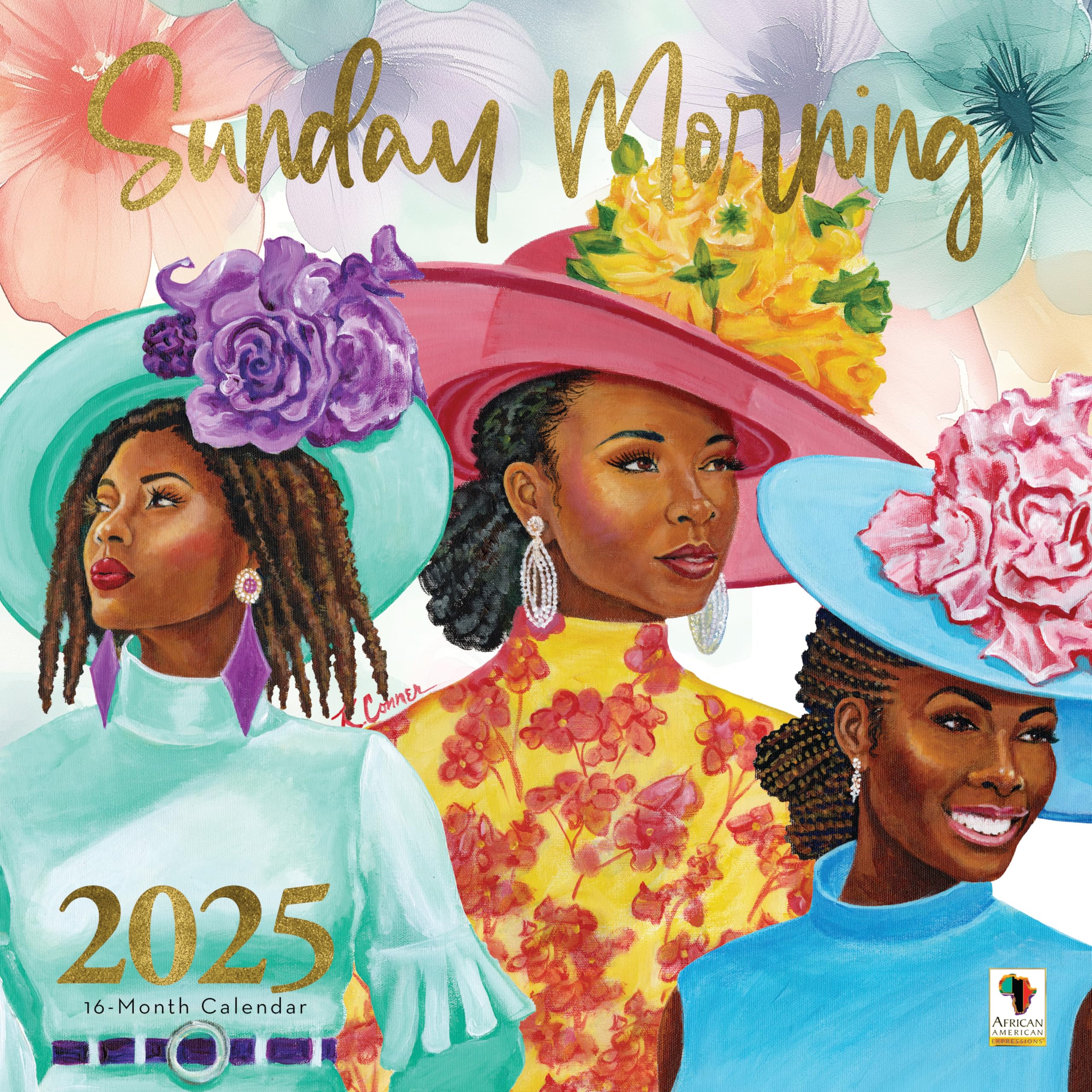African American Expressions 2025 Wall Calendars - Monthly Calendars Celebrating Black Culture & History - 12x12 Hanging Calendar - 16 Months - Sunday Morning Calendar