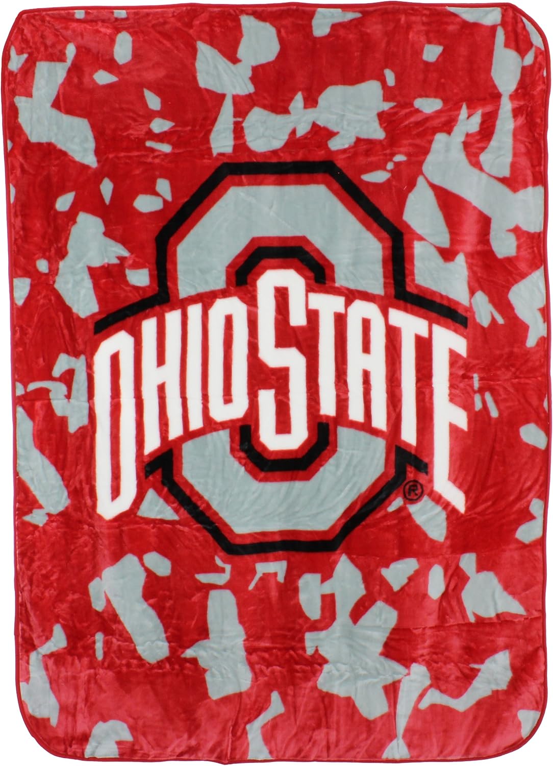 College Covers Everything Comfy Ohio State Buckeyes Soft and Warm Huge Raschel Throw Blanket, 86" x 63"