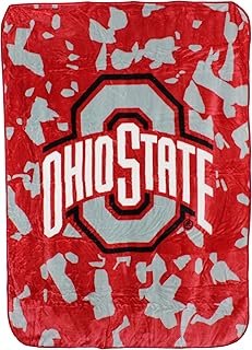 College Covers Everything Comfy Ohio State Buckeyes Soft and Warm Huge Raschel Throw Blanket, 86" x 63"