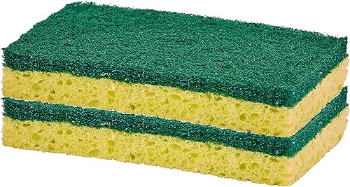 Scrubee Esponja exfoliante resistente con estropajo, lavavajillas de cocina, fregadero, olla y sartén, esponja de celulosa, antiarañazos, por
