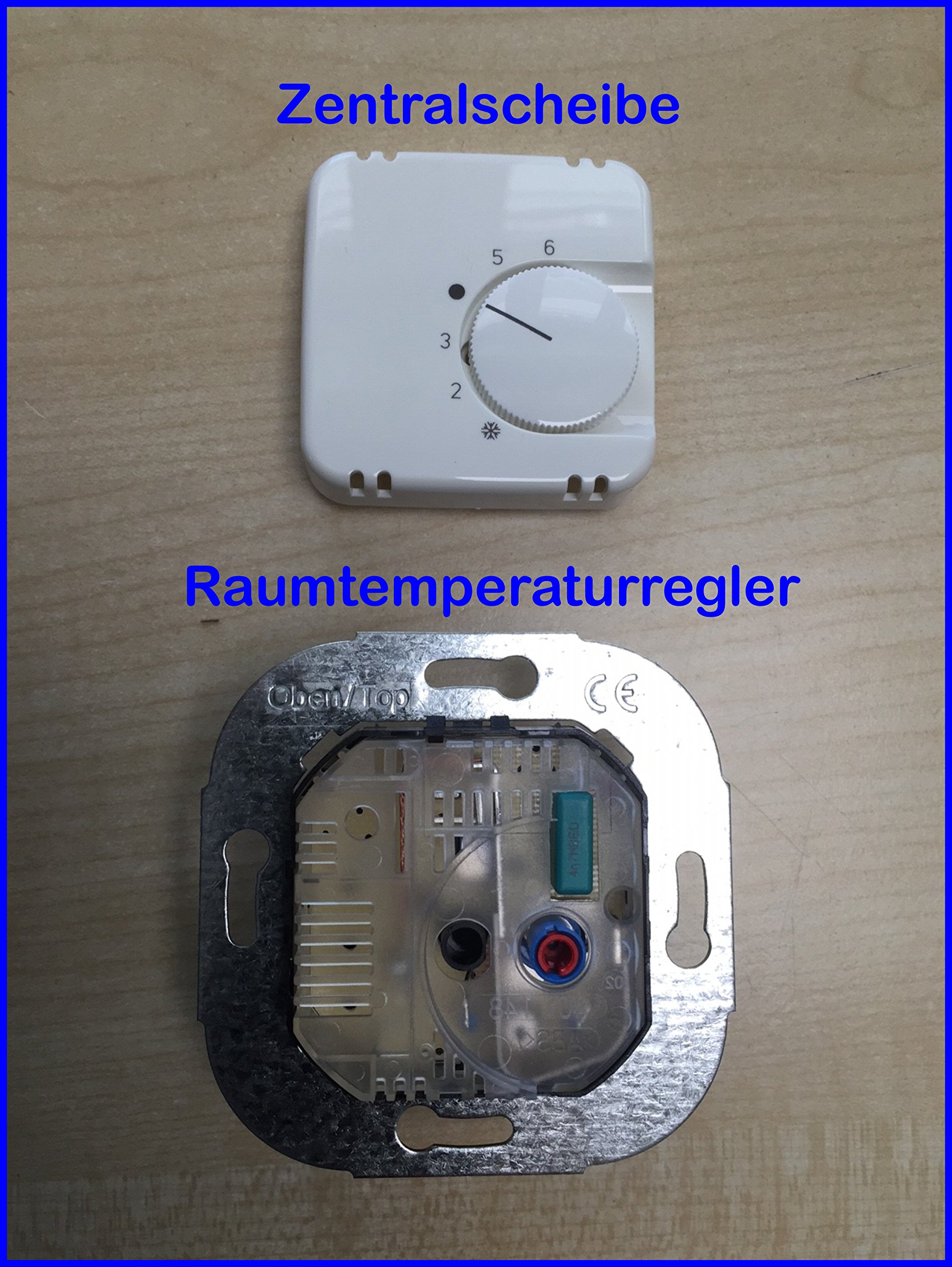 Raumtemperaturregler 230V, alpinweiß - passend für Busch-Jaeger Reflex SI, Si Linear und Duro 2000
