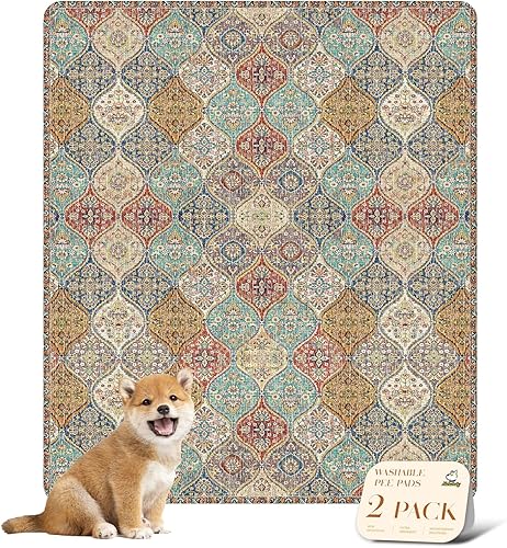 Miniatura 8 de nunubaby Almohadillas lavables para orina de perros, elegante, antideslizante, a prueba de fugas, reutilizable, ultraabsorbente, para jaulas y