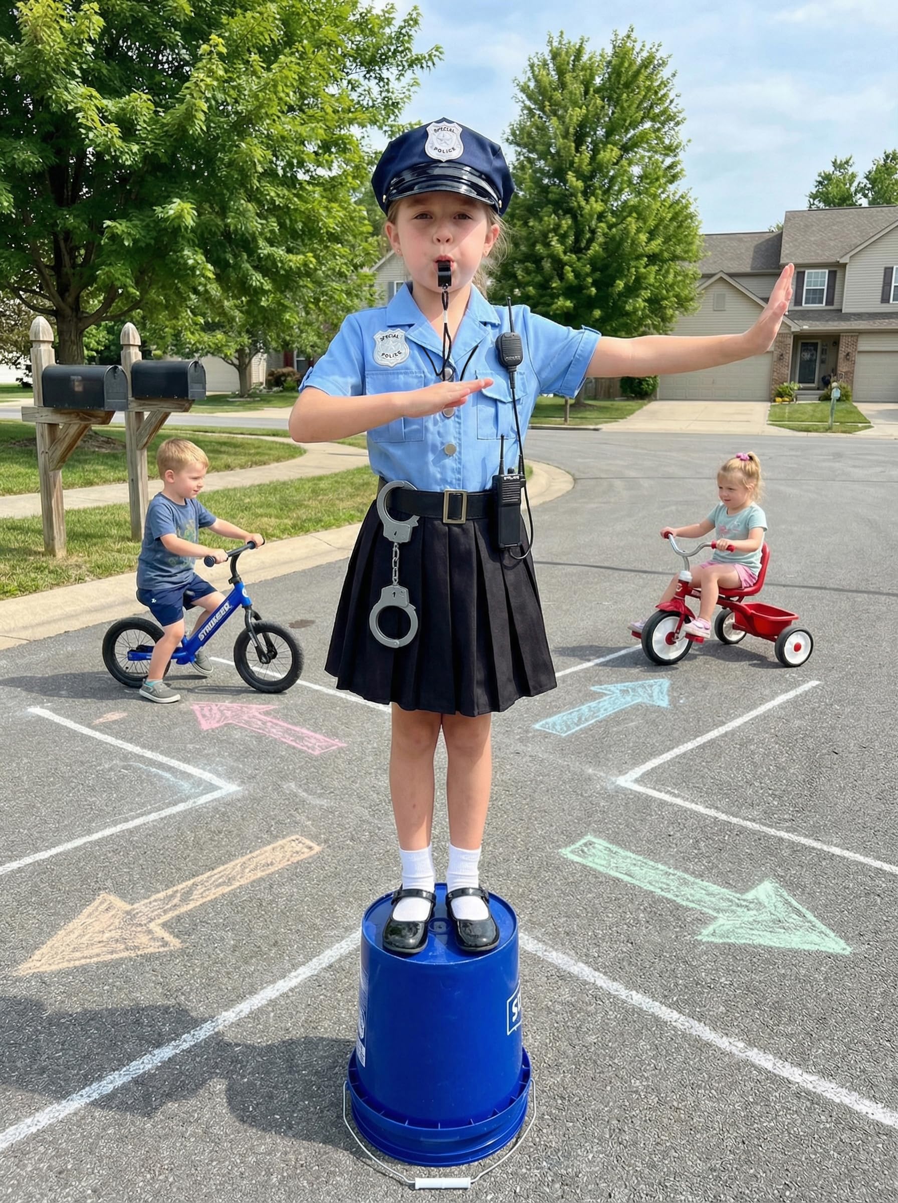 Girls Police Officer Costume Kids Cop Uniform for Girls Cop Cosplay Halloween Costume