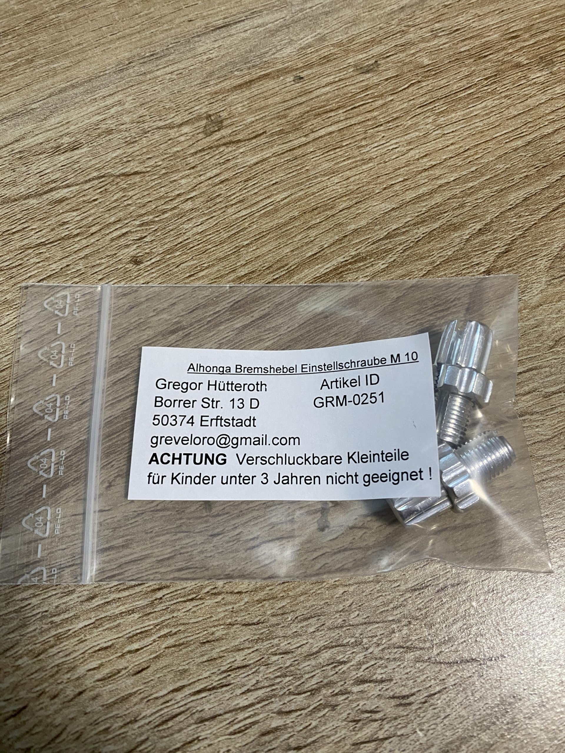 ALEOED Bremshebel-Einstellschrauben M10 – 2 Stück, Schwarz/silber, Aus Aluminium, Für Mountainbike & Rennrad