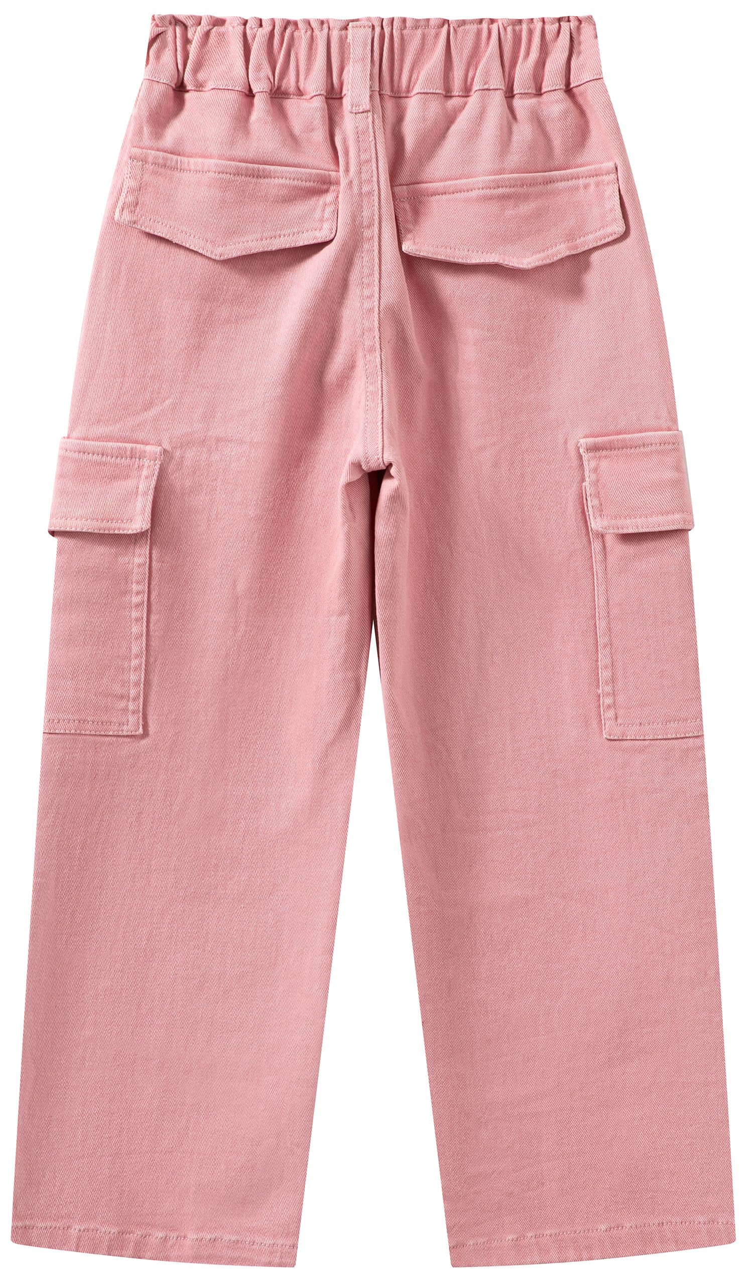 KIDSCOOL SPACE Jeans Cargo Larghi per Neonati e Bambini Grandi in Vari Colori, Pantaloni in Denim con Cintura a Coste, 18M-14T