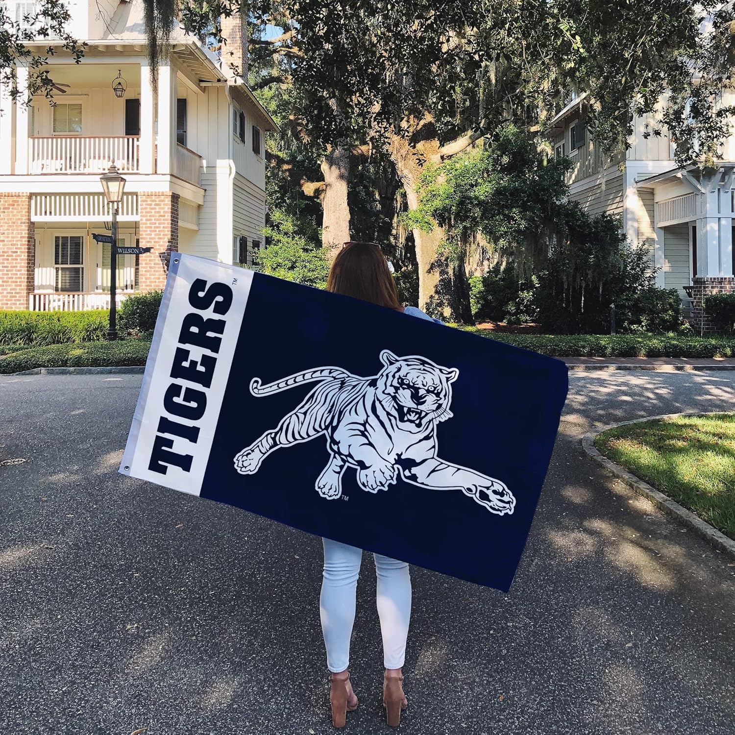 Desert Cactus Jackson State University Flag Tigers J-State Banners 100% Polyester Indoor Outdoor 3x5 feet Flags (Team Name)