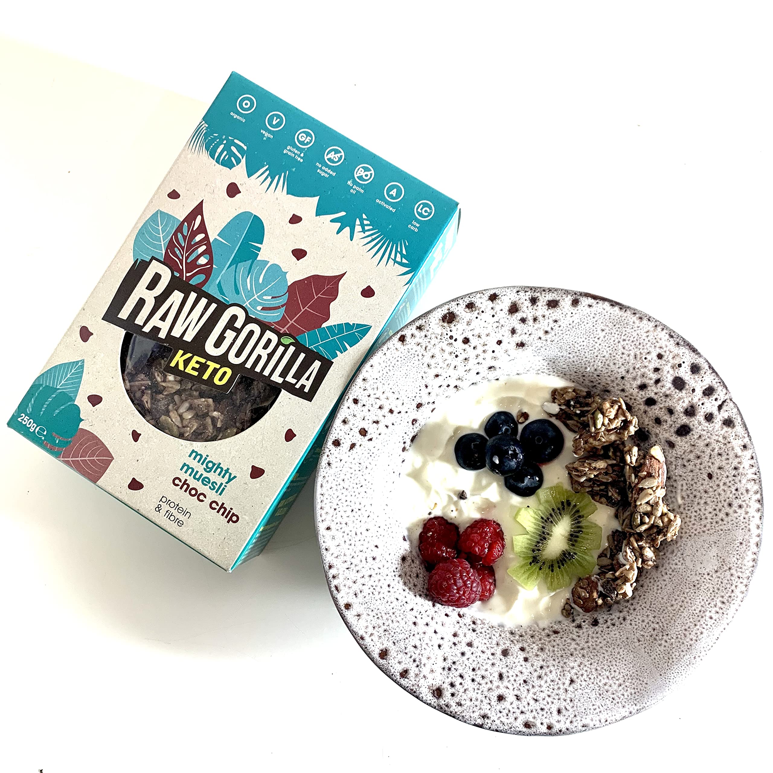 Raw Gorilla Muesli Keto Con Cacao Chips, 250 Gramo
