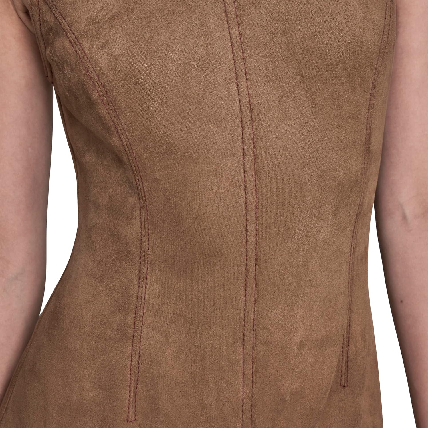 BCBG Womens Sleeveless Jewel Neck Sleeveless Front Slit Midi Dress - Image 5