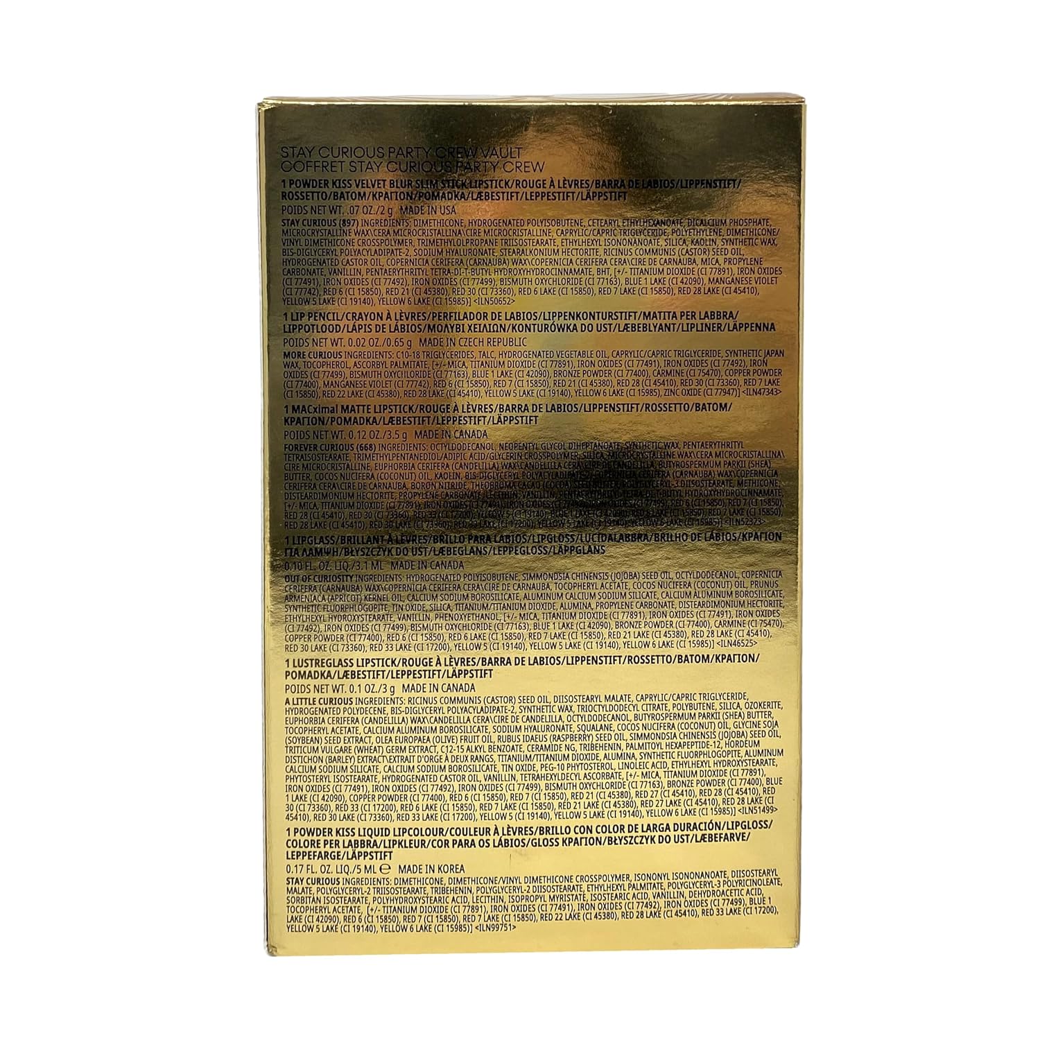 MAC Cosmetics Limited Edition Stay Curious Party Crew Vault - 4 Lipsticks - Lipgloss and Lip Pencil - Image 5