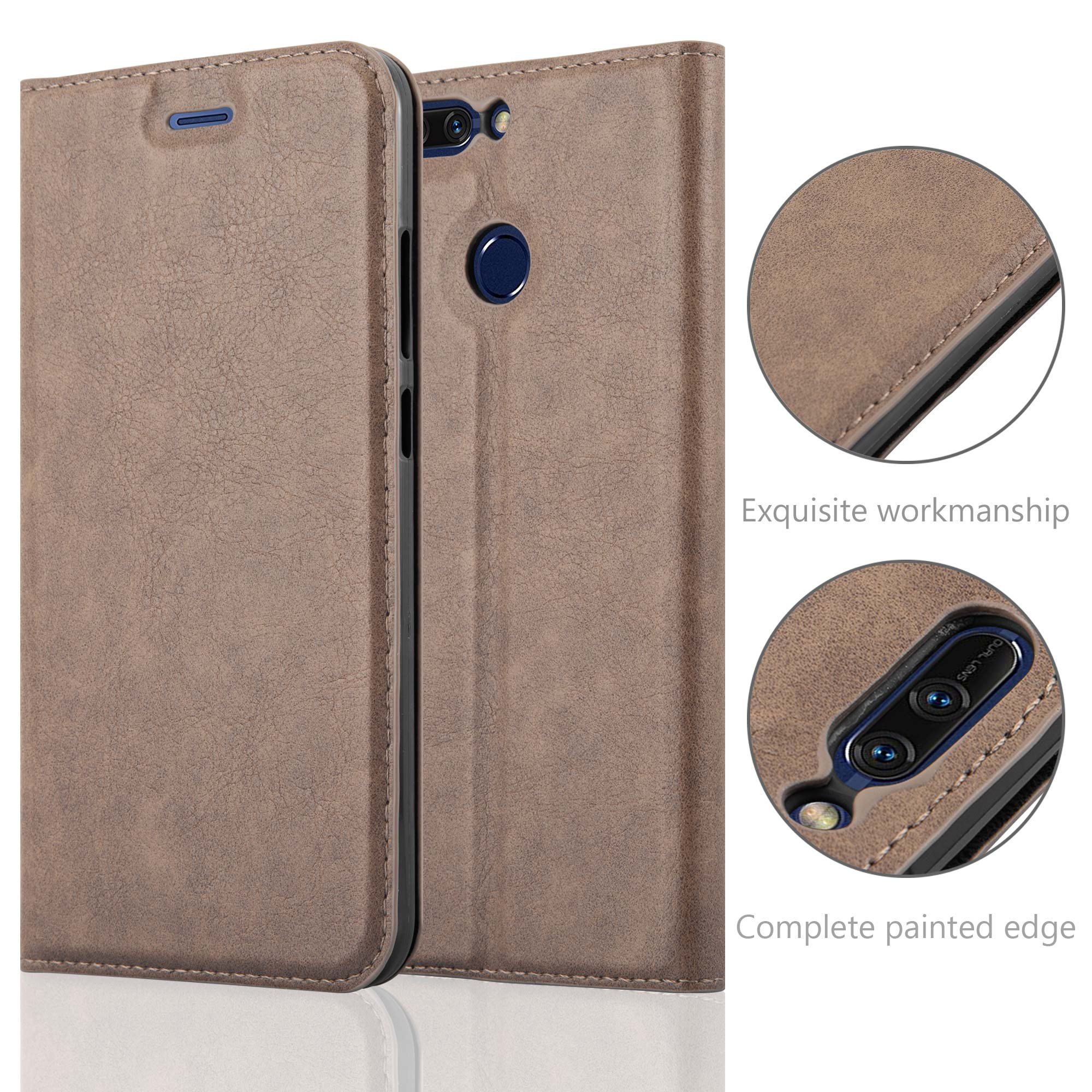 Cadorabo Custodia Libro per Asus ZenFone 5Z in NERO DI NOTTE - con Vani di Carte, Funzione Stand e Chiusura Magnetica - Portafoglio Cover Case Wallet Book Etui Protezione
