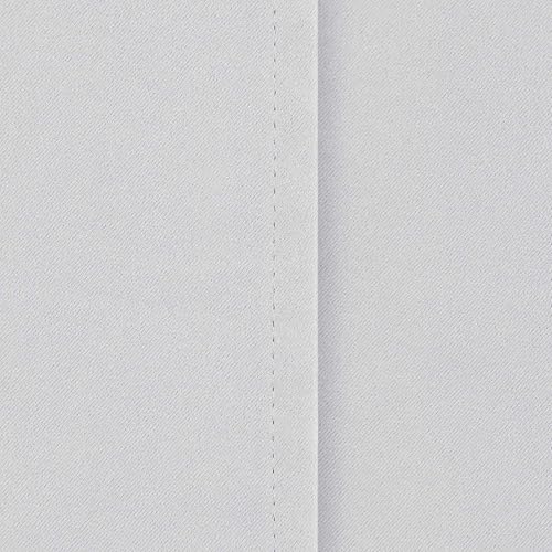 Miniatura 7 de Deconovo Cortinas opacas con bolsillo cortinero, con aislamiento térmico, 137.16 x 101.6 cm, blanco grisáceo, 1 panel