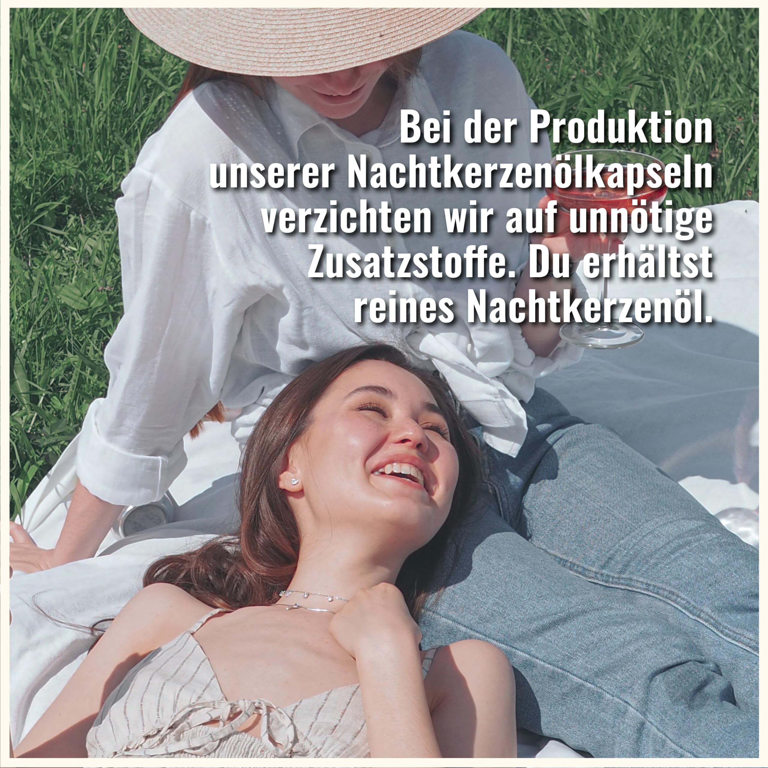 Nachtkerzenöl Kapseln - 180 Kapseln Hochdosiert 2000mg pro Tagesdosierung - Mit natürlichem Vitamin E - Nachtkerzenöl Kapseln für die Haut - Evening Primrose Oil Capsules