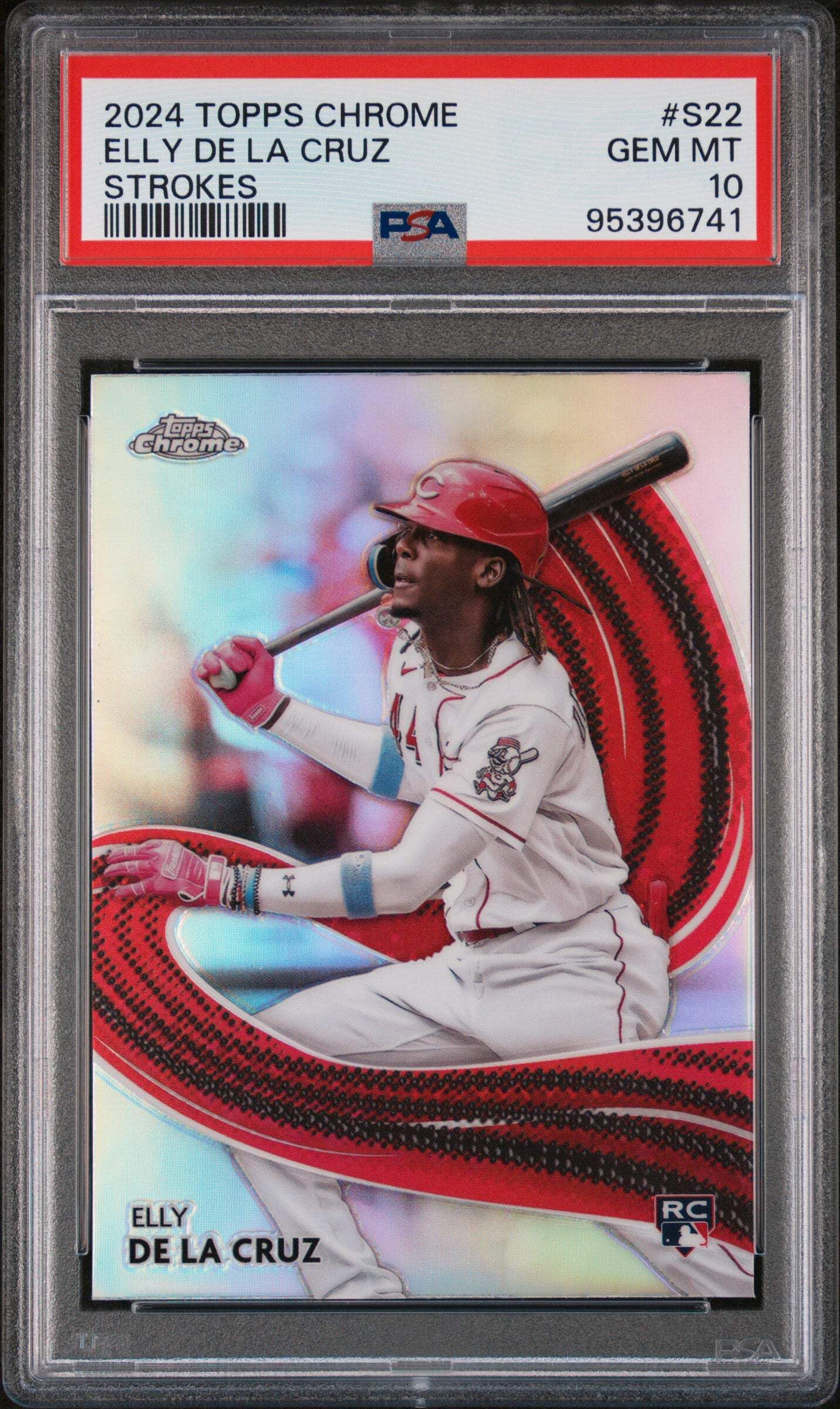 Amazon.com: Graded 2024 Topps Chrome Elly De La Cruz #S22 Strokes 
