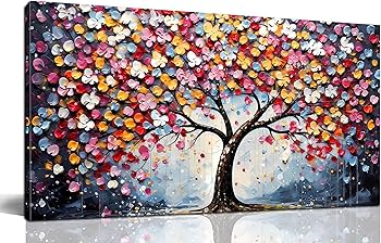 置物  scope Art Flora Amazon.com: Zoyotago Large Canvas Wall Art Colorful Flower Tree