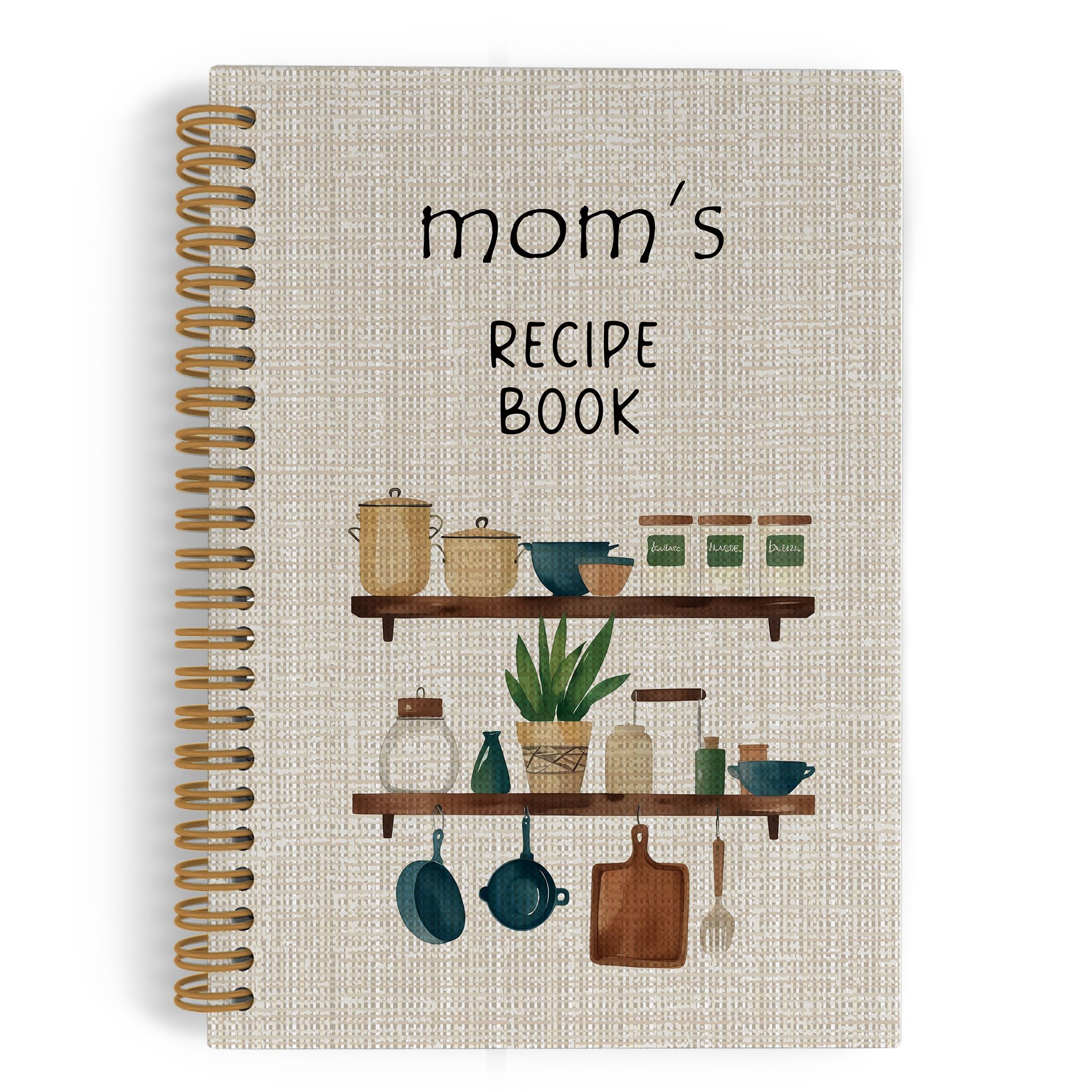 QLMX Mom Gifts Spiral Notebook, Mom’s Recipe Lined Journal Notebook, Mom Recipe Book to Write in Your Own Recipes, Mom Notebooks for Kitchen, Mother’s