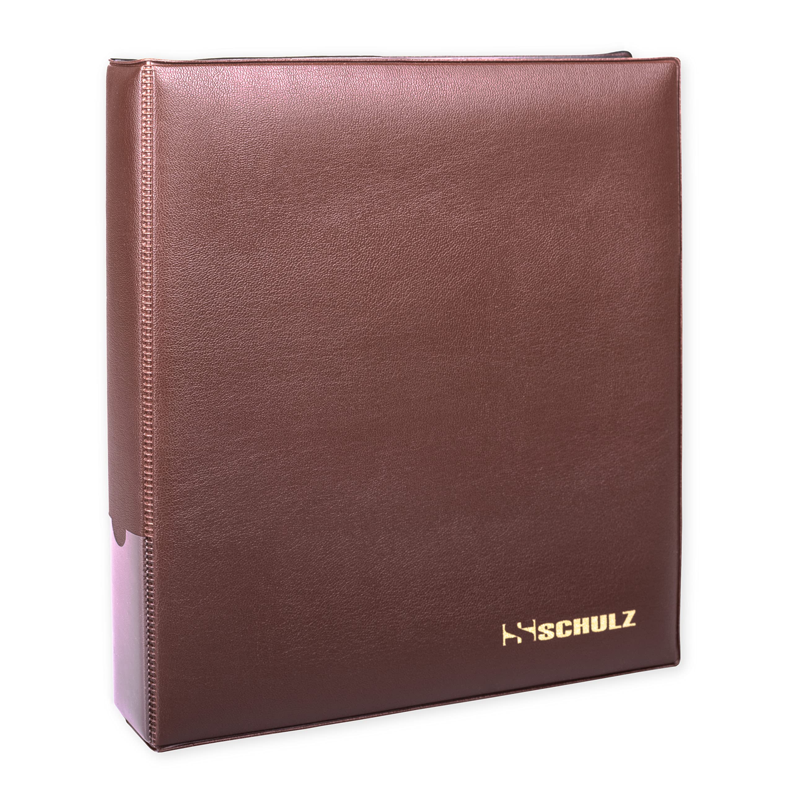 C Collector Brown Coin Collection Album – 50P £1 £2 Crown Storage Binder – Collecting Holder - Protect And Store 221 Coins - Original Schulz Album In