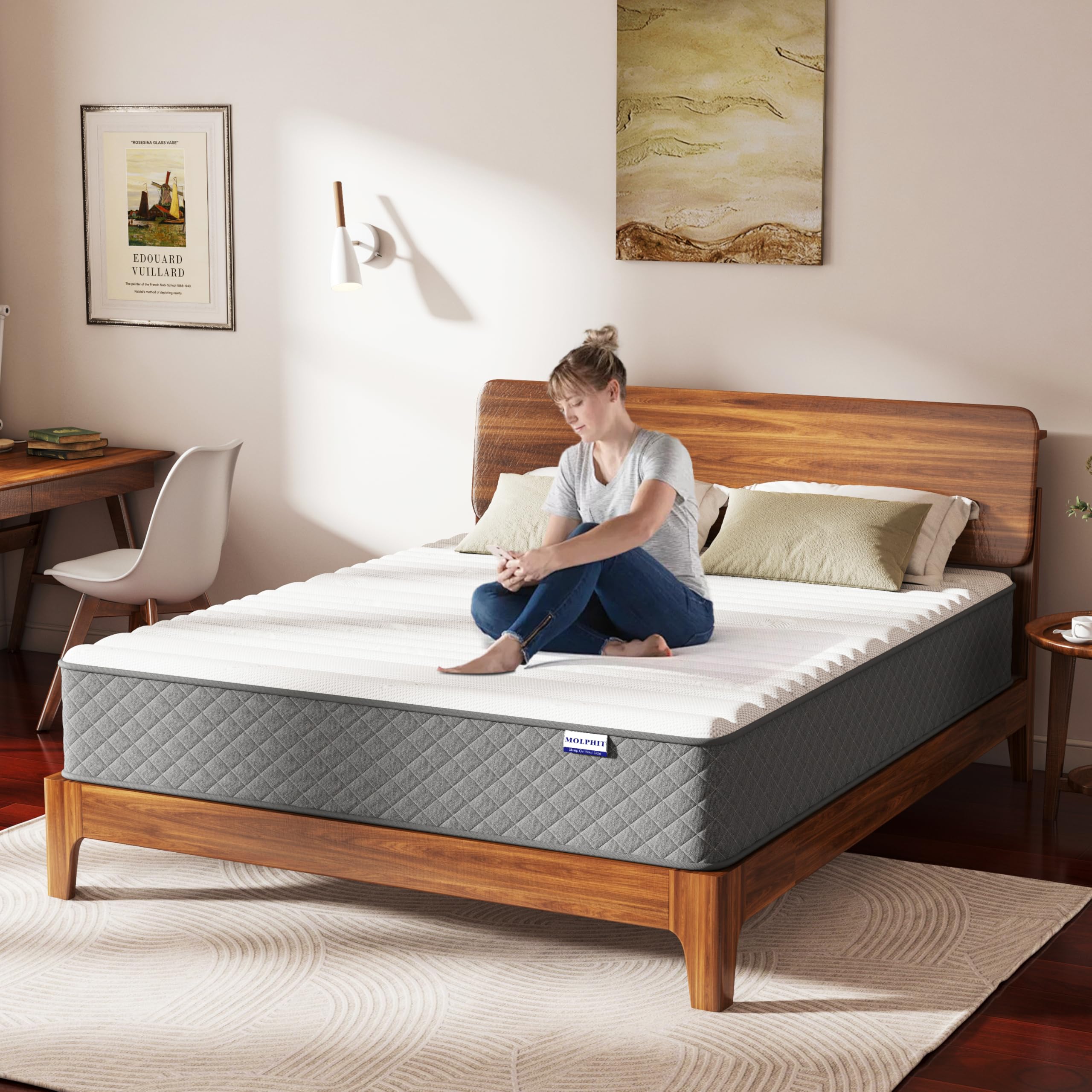 MOLPHIT Materasso Singolo 80x190 Altezza 20cm con certificazione OEKO-TEX, Materasso Memory Medio Rigido, Materassi Singolo a Molle e Schiuma, Materassi Ergonomico Sostenuto, Elevata Traspirabilità