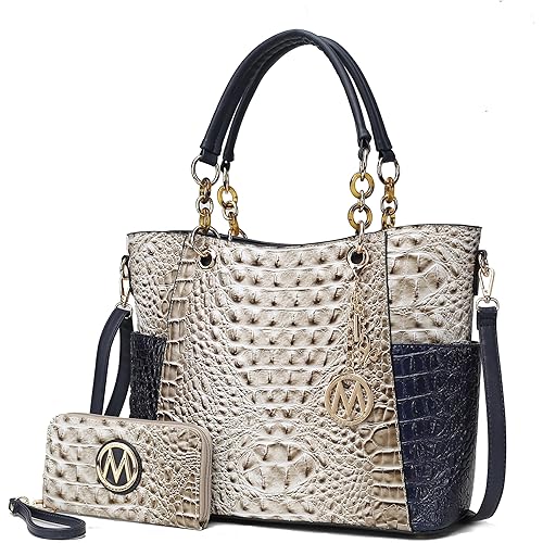 MKF Collection Tote Bag for Women, Handbag Set with Wallet-Top-Handle- Vegan Leather Purse