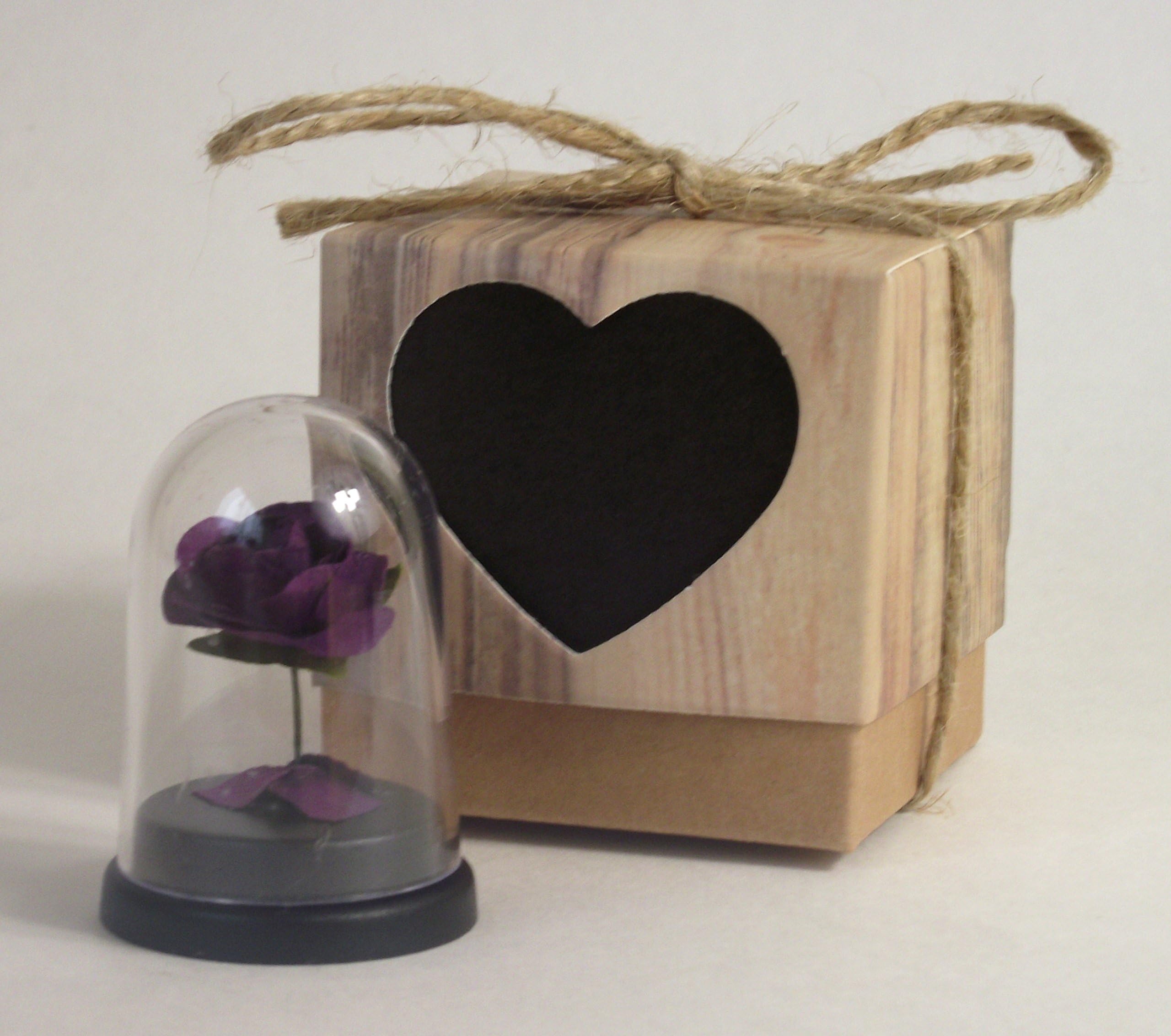 Miniature Purple Rose in a Glass Dome