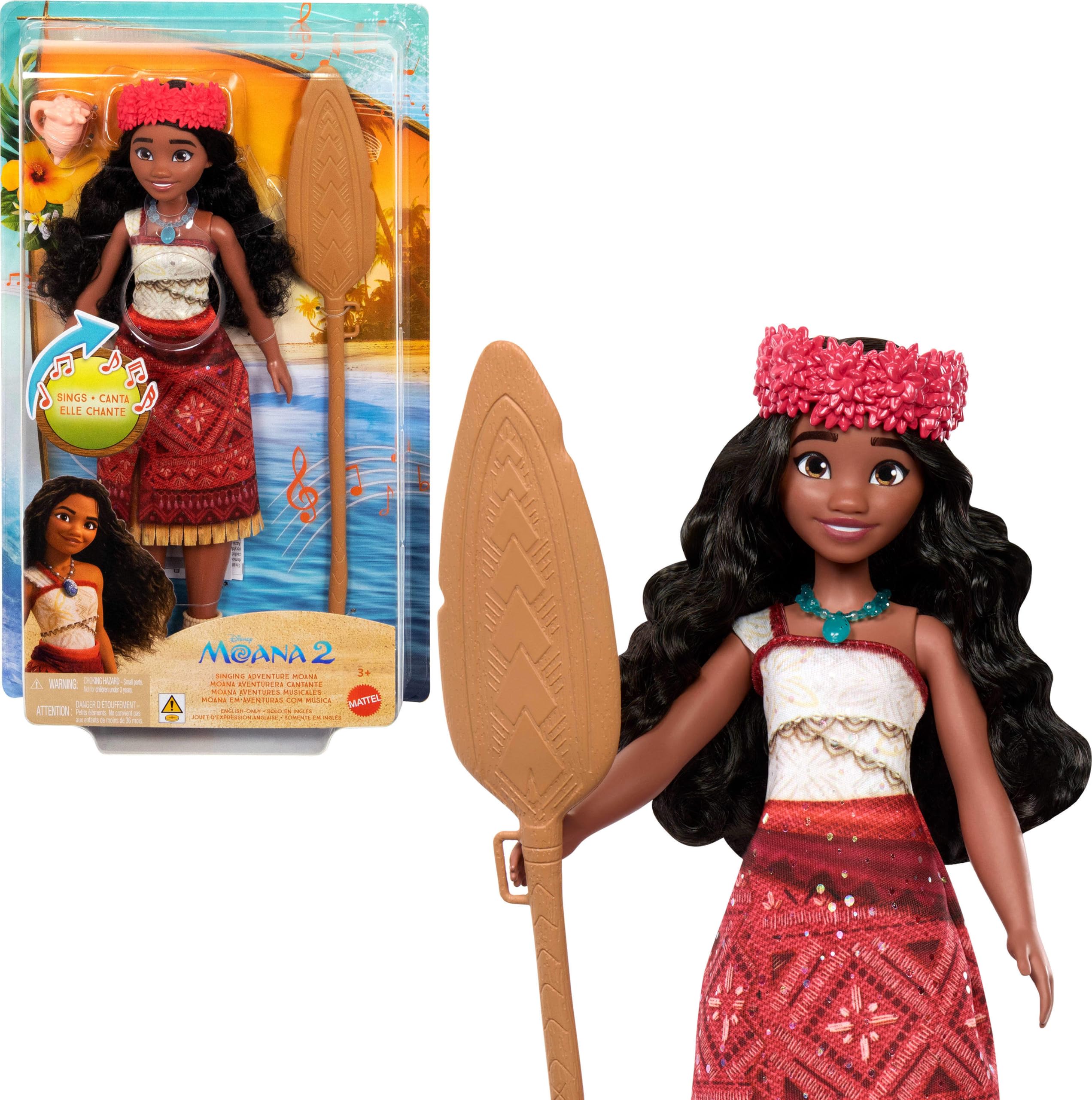 Amazon | Mattel ディズニー 歌うモアナ 2人形、英語で歌います