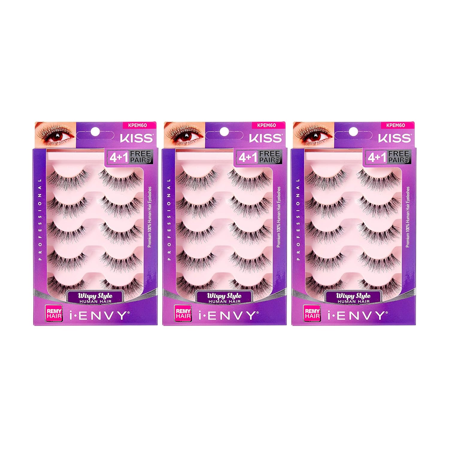 i Envy by Kiss So Wispy 03 Strip Eyelashes Value Pack #KPEM60 (3 PACK)