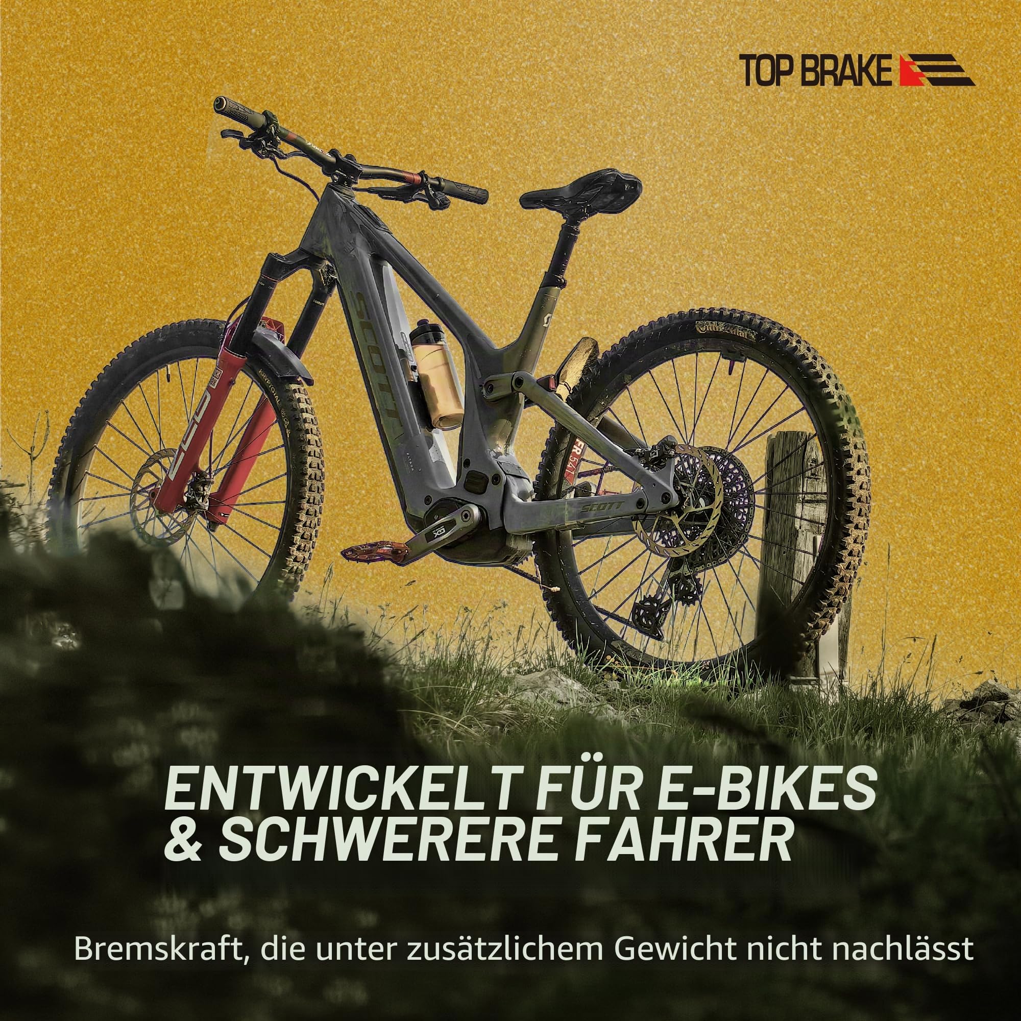 TOP BRAKE Scheibenbremsbeläge kompatibel mit Shimano 4-Kolben Saint BR M810 M820 Deore XT M8120 Tektro TRP | MTB eMTB Downhill Trail All Mountain Enduro Race Cycling | 2026 iF Design Award