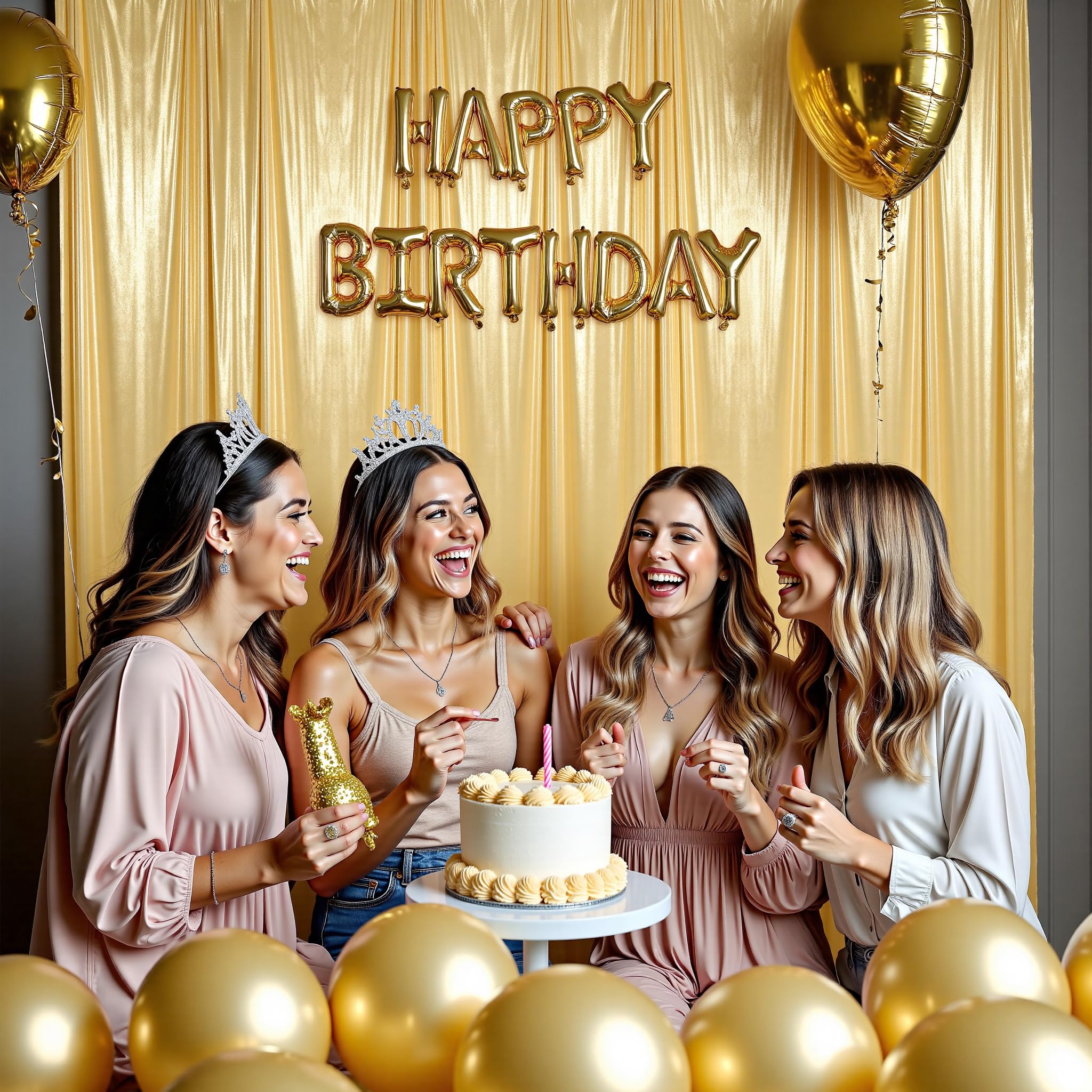 6x3m Gold Glitzer Vorhang – 4 Stück 1,5x3M Faltenfreier Pailletten Hintergrund, Schimmernde Deko Stoff Vorhänge für Hochzeit, Geburtstag, Fotoshooting, Abschlussfeier