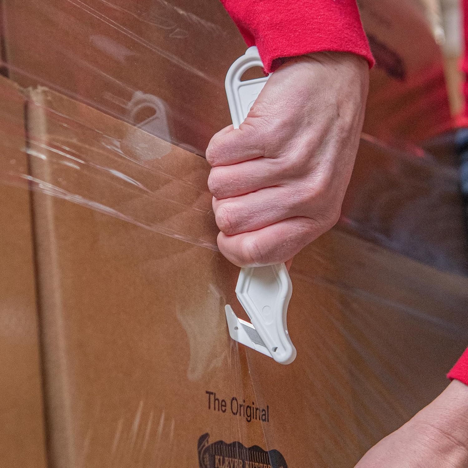 Wide Cut Safety Cutter, Carbon Steel Blade, Cuts Boxes, Film, Tape, and More, Utility Knife, Orange, 20/pk (PLS-400-30G)