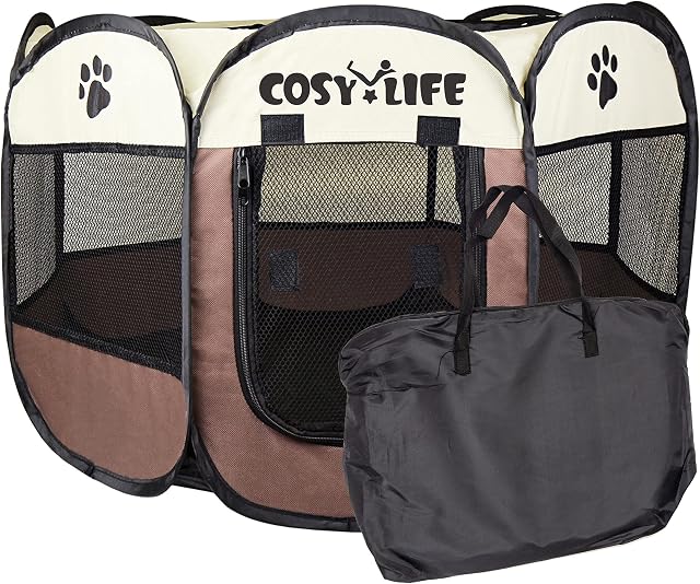 Cosy Life® Playpen Tent for Pets Dogs Puppies, 65x65x44 cm (small)