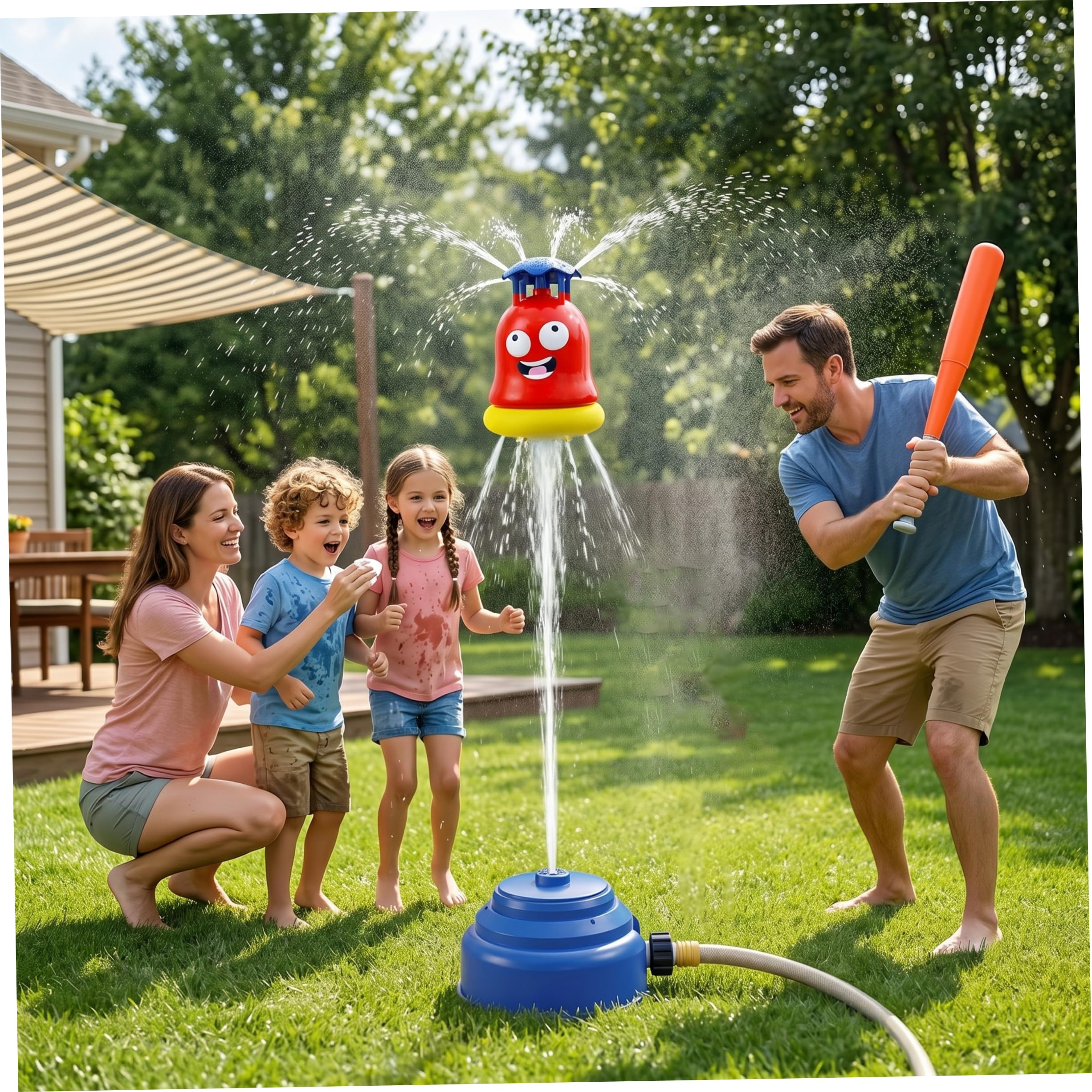 Tball con irrigatore da Baseball ad Acqua, Divertente Giocattolo con irrigatore 2 in 1 con Giocattoli da Esterno per Bambini da Baseball per Il Gioco Estivo tra Genitori e Figli