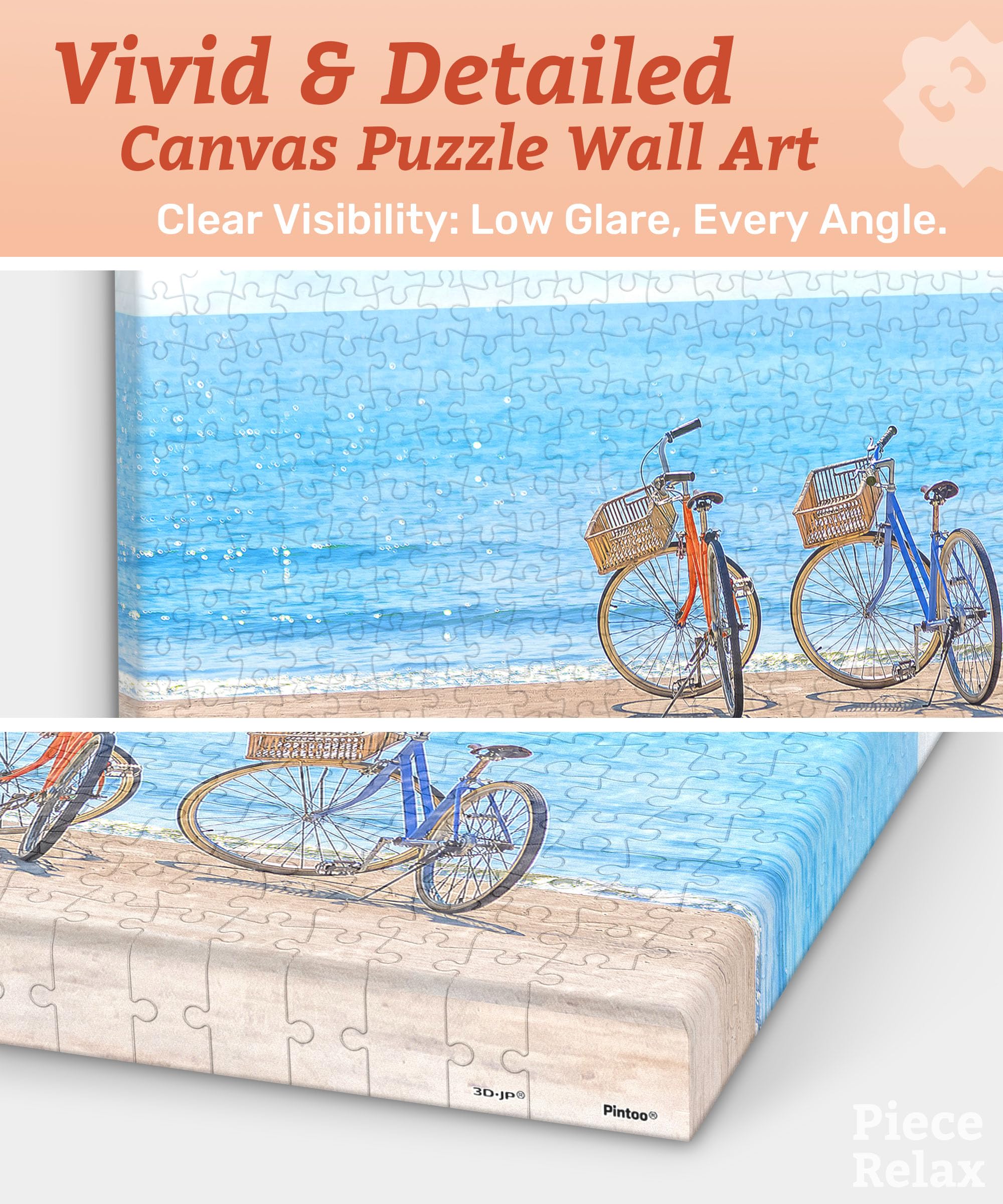 PieceRelax Canvas Wall Art Puzzles for Adults, Away from the City - Image 3